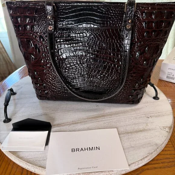 Brahmin‎ Medium Asher Cocoa Melbourne Leather Tote